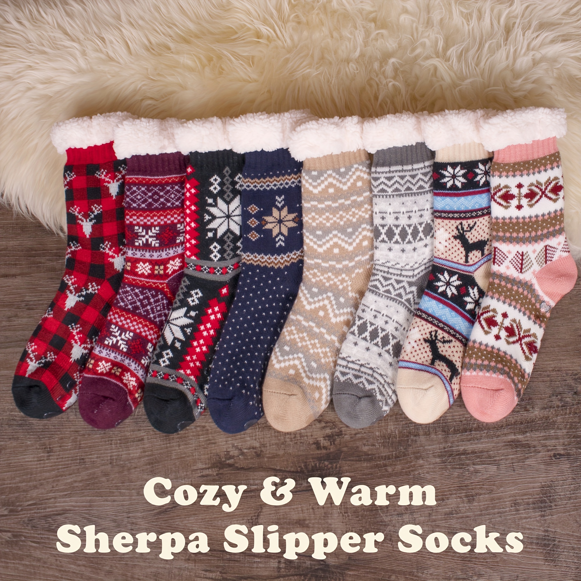 Slipper Socks For Men DoSmart Men's Fuzzy Slipper Socks Ultra