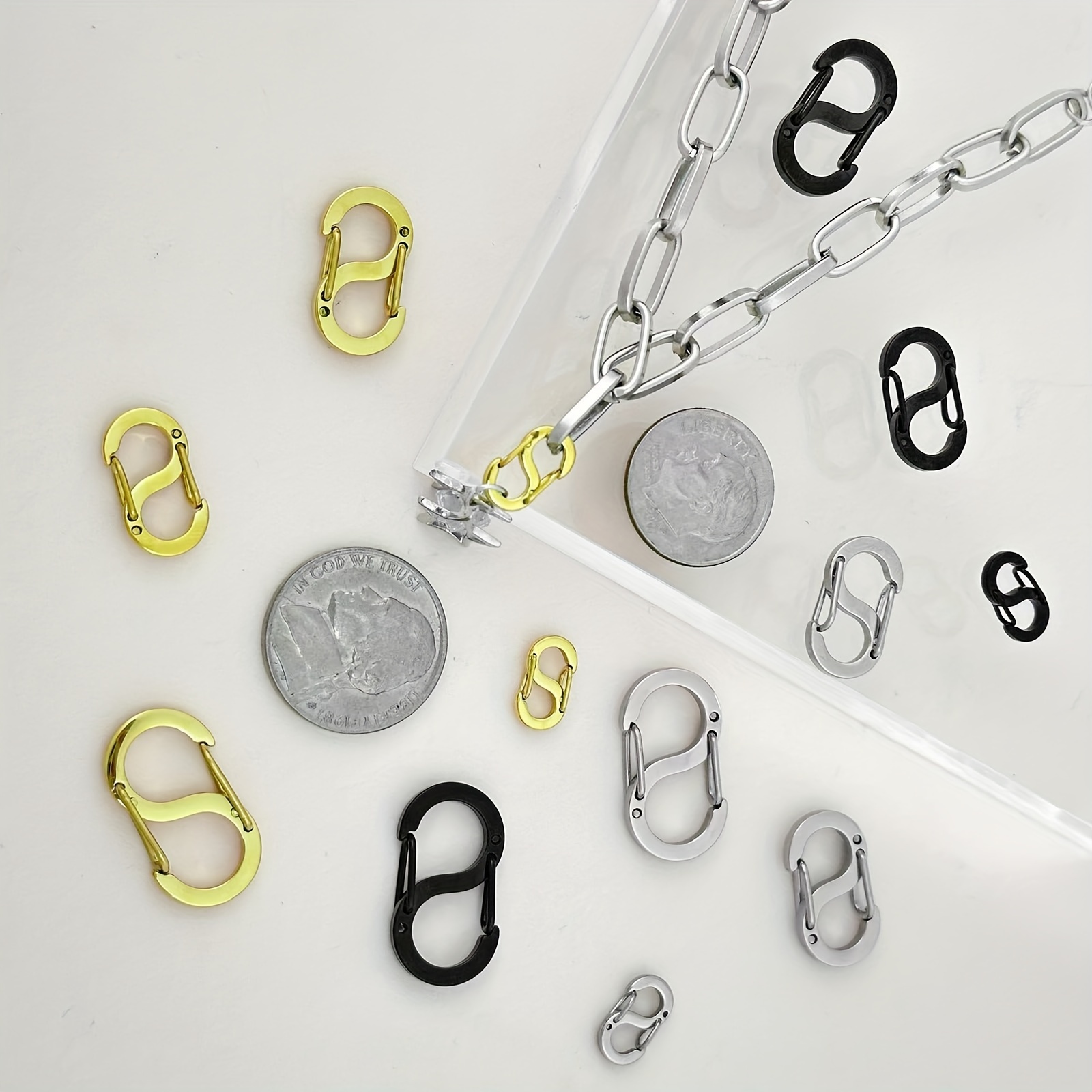 Double Clasps For Necklaces OHINGLT 12-Pack Necklace