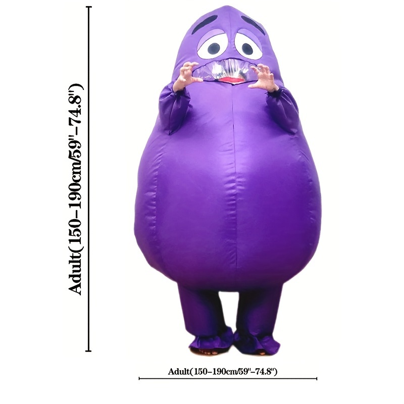 Adult/Kids Purple Grimace Monster Mascot Costume Cartoon Cosplay