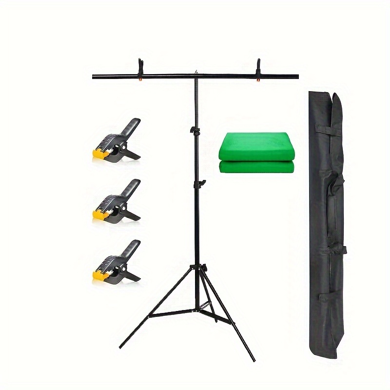 Image of 1pc 2*1.5t Type Background Rack Green Curtain Cloth Background Cloth Picture Live Photography Background Green Curtain Live Outdoor Photo Frame