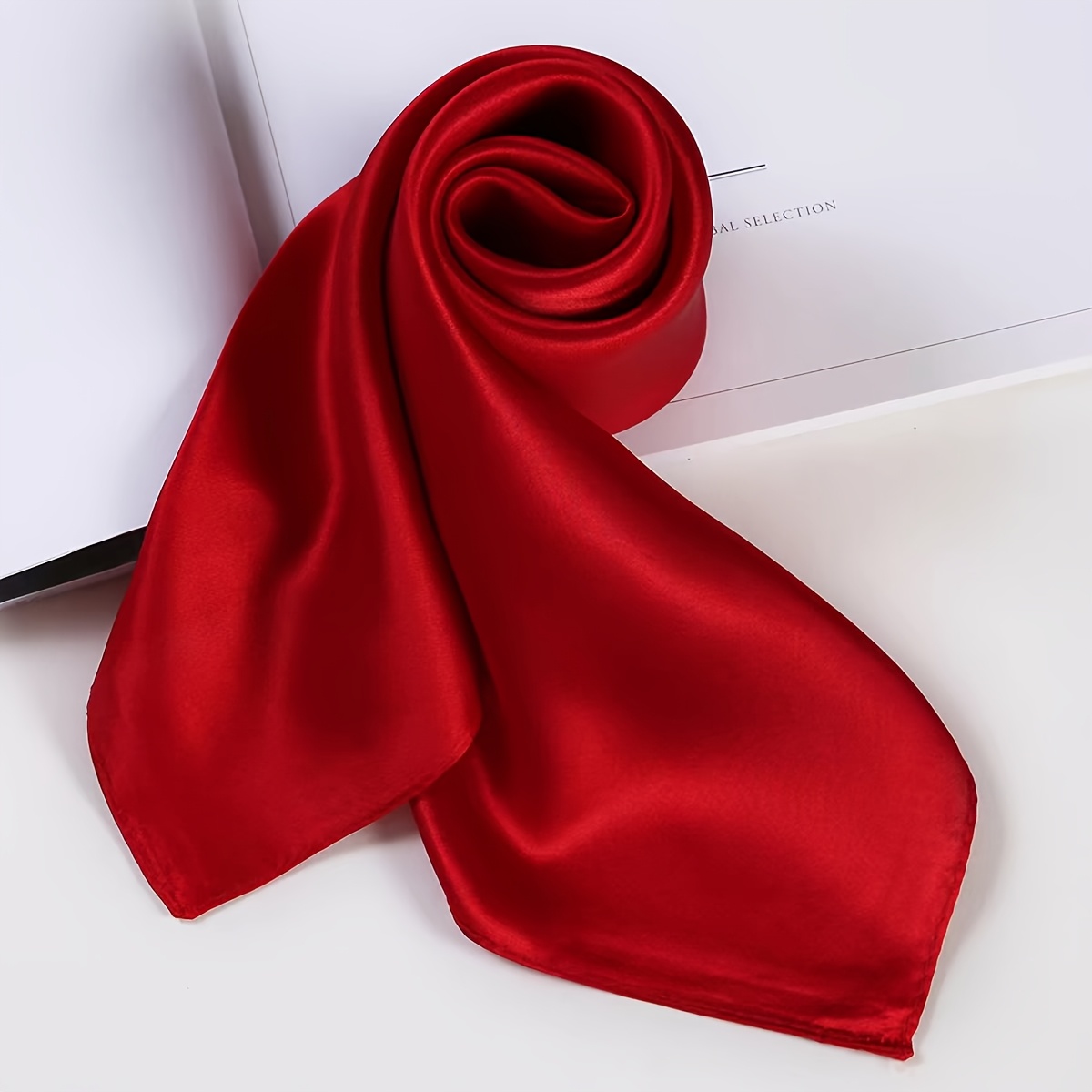 TEMU Accessori da pendolarismo per donna, maturi, semplici ma : sciarpe quadrate, per capelli e scaldacollo. Con un design non stampato e una texture
