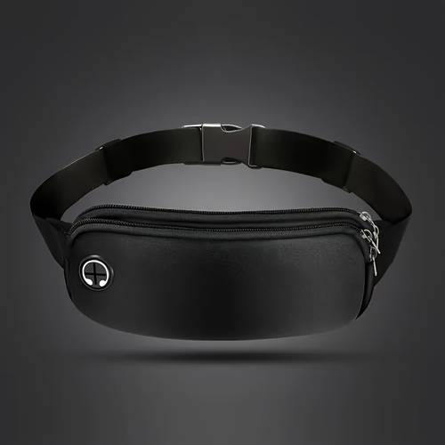 black eva running waist pack with zipper closure durable adjustable strap for men and women ideal for fitness and sports activities sports waist bag adjustable waist bag zippered waist bag