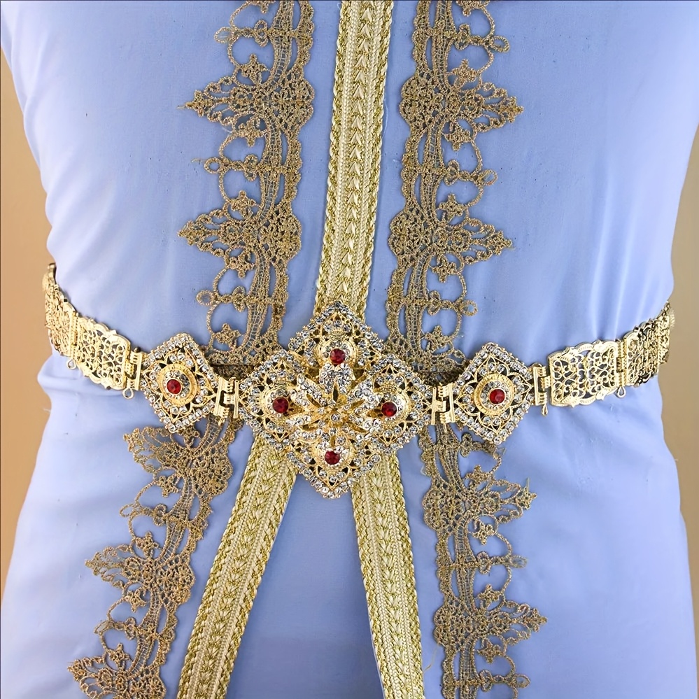 1 elegant moroccan tassel rope metal belt sparkling inlay - Temu United  Arab Emirates
