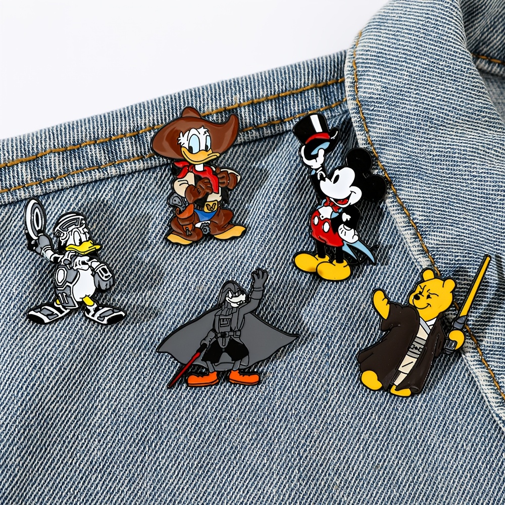 

5pcs Enamel Pin Set, Brooches, Zinc Alloy Metal Badges, Cute Punk Style, Jewelry, No Power Needed, Accessory, Ideal Gift