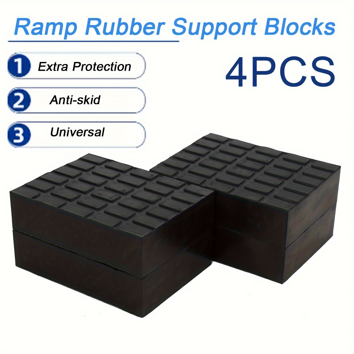 4 Piece Scissor Car Lift Pads for Universal Use