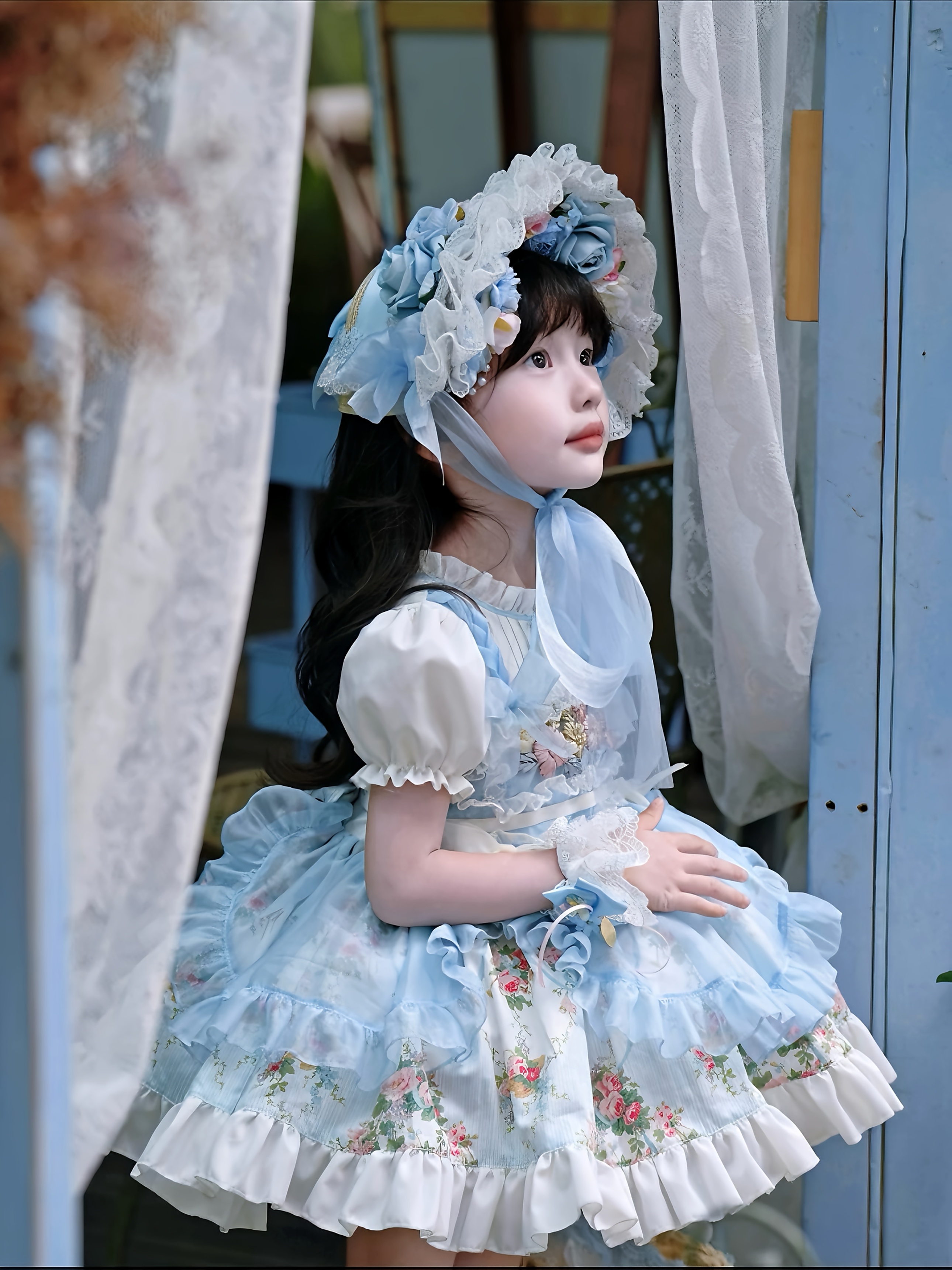 vintage style little girl dresses sold on Temu United States