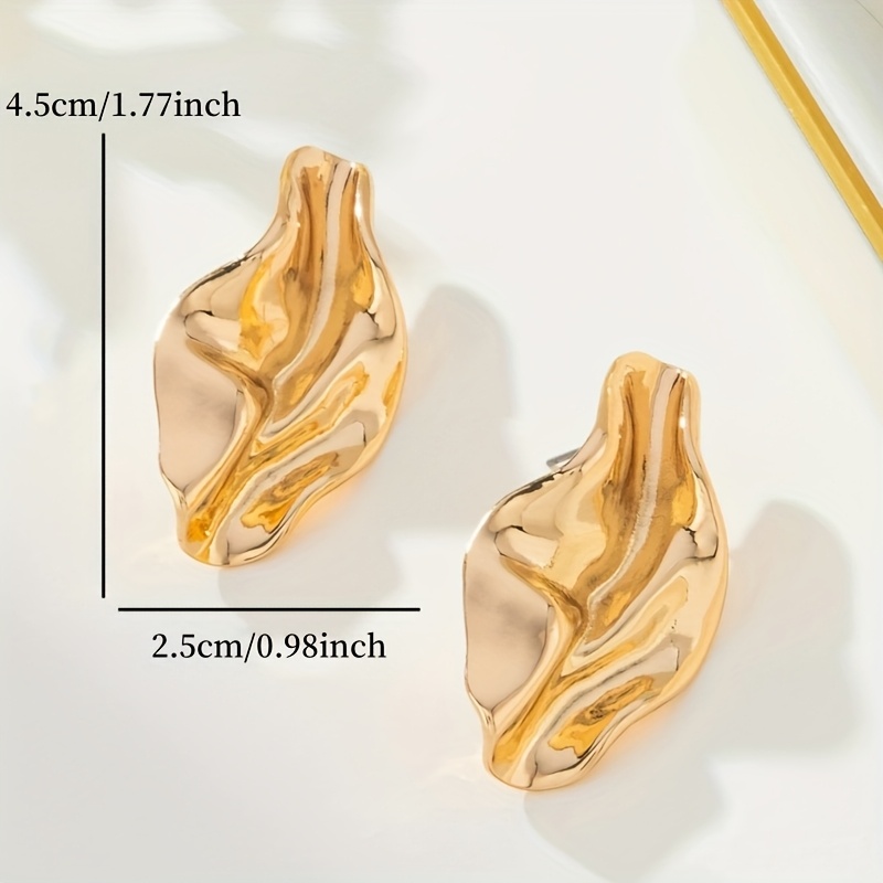 Bohemian Style Geometric Earrings with Golden Tone