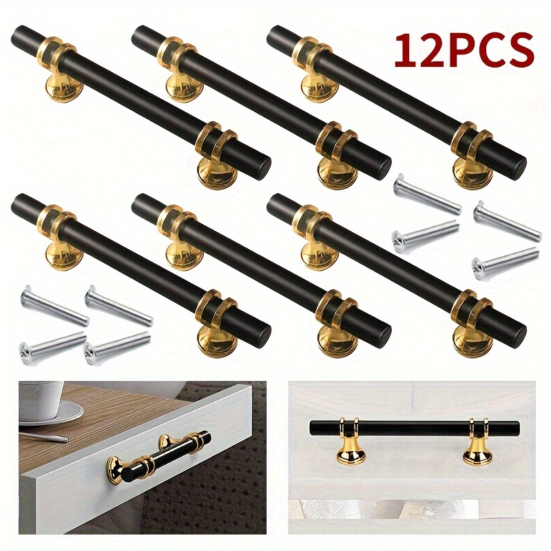 

12pcs Polished Stainless Steel Cabinet Handles, Modern European Style Kitchen Cupboard Door Pulls, Metal Construction, Versatile For Various Doors & Furniture