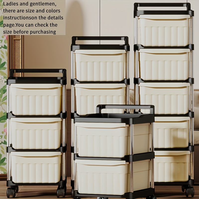 rolling storage cart with drawers   mobile organizer with 360 wheels for kitchen bathroom bedroom narrow space saving utility cart for snacks makeup household supplies Product details 5