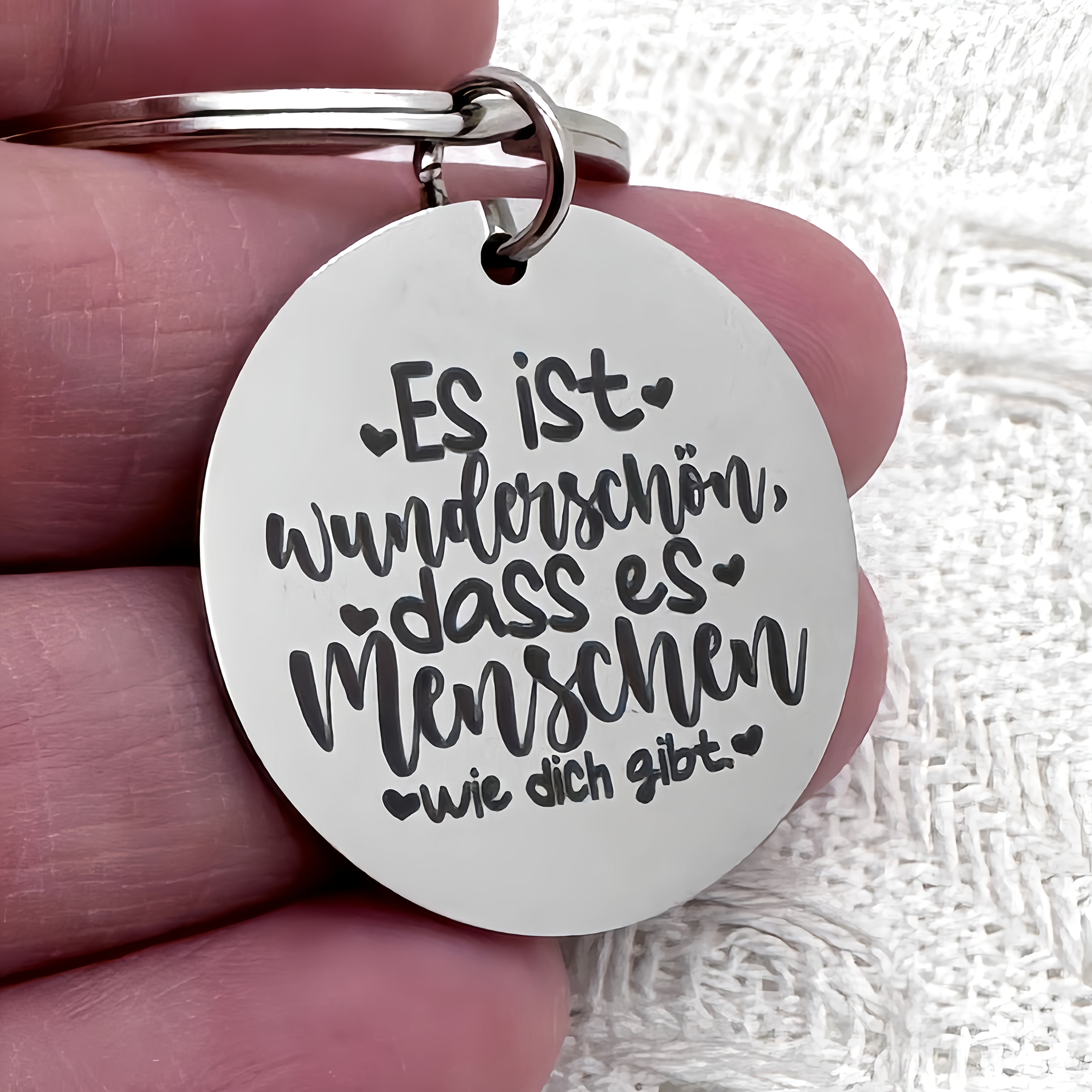 Stainless Steel Keychain With German Quote - , Durable Metal, Everyday Accessory For Men, Everyday Accessory | Minimalist Style | Durable Metal, Keychain