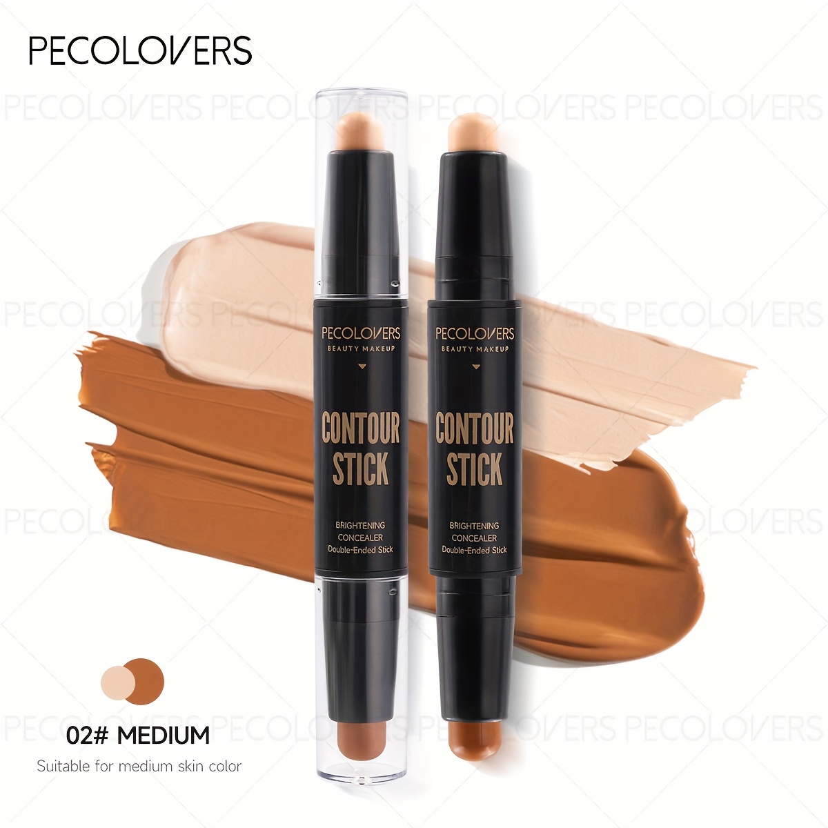 Brightening Highlight Contour Double-head Long-lasting Waterproof Contouring Bronze Stick Foundation Makeup Pencil Cosmetics