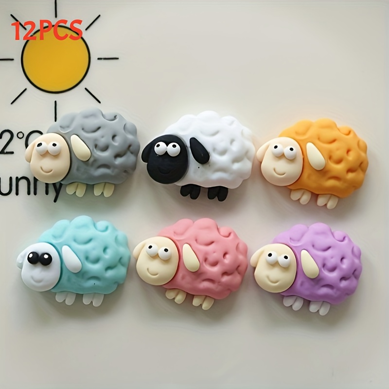 TEMU 12 Sheep Decorative Push Pins For Photo Walls, Feature Boards, Corkboards, Maps, Bulletin Boards, Office Home Use
