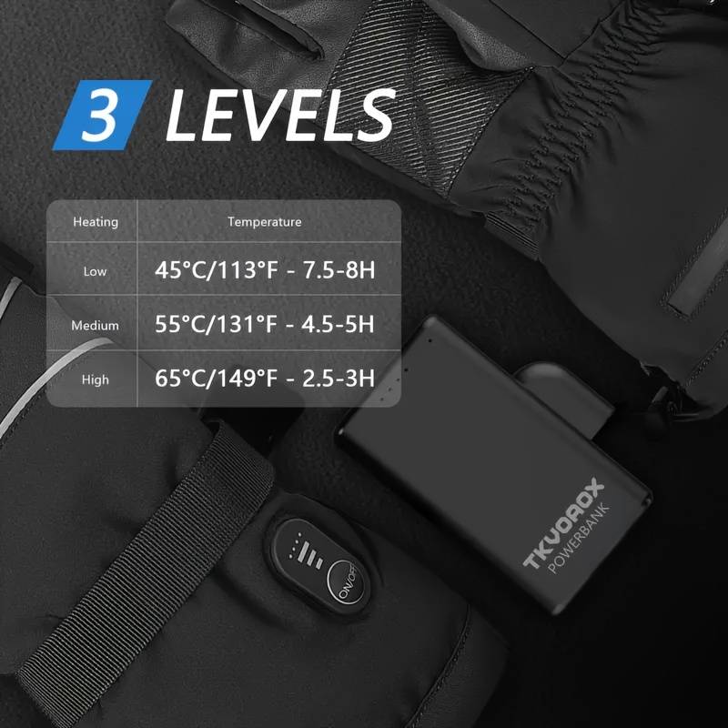 5V 2.4A 5000mAh USB Rechargeable Battery Pack For Heated Gloves & Socks – Winter Sport