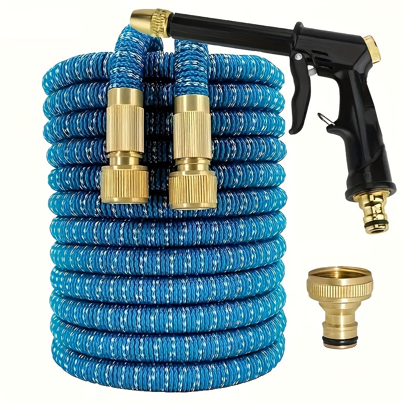

1 Roll, New Retractable Water Hose Car Wash Flowers Magic Hose Magic Water Hose Home Car Wash Garden Hose 3 Times Retractable Spray Gun 17ft/25ft/50ft