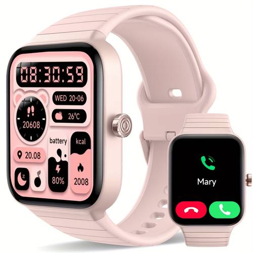 mothers day gift smartwatch for women men answer make calls 1 8 full touch hd screen smart watch built in alexa 100 sports waterproof fitness activity pedometer for iphone