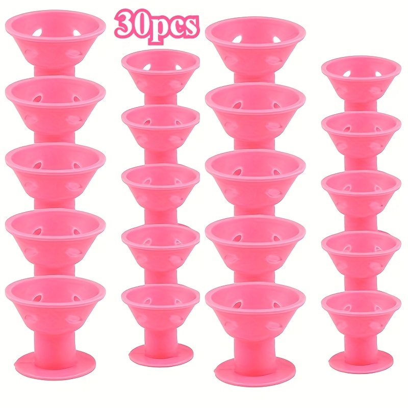 TEMU 30pcs Set, Mushroom-shaped Curling Tools, Spiral Curling Styling Kit For All Hair Types, Ideal For Business And Daily Use - And Remove - Suitable For All
