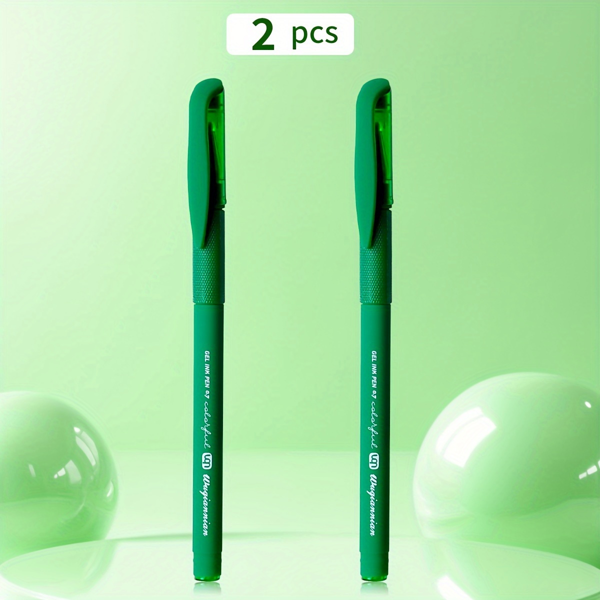 Wqn 2/5pcs Matte Gel Pens, 0.7mm Tip, Durable Clip, Comfortable Grip, Long-lasting Writing, Good For Practicing Handwriting, Suitable For School, Office, Creative Work, And Gifts For Back-to-