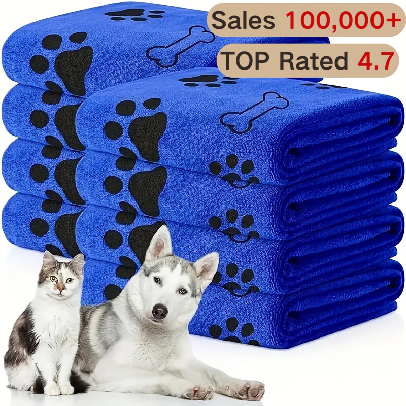 Dog Towel Drying Dog Cat Pet Towel, Puppy Microfiber Quick-drying Dog Claw Bath Towel, Pet Bath Products Absorbent Medium Dog Pet Bath Towel