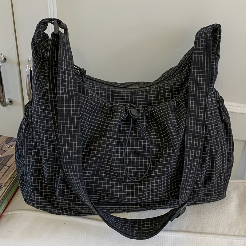 TEMU Bolso bandolera cruzado ajustable para mujer Perfect Lily con cierre de cremallera - Bolso de de nailon adecuado para desplazamientos diarios,