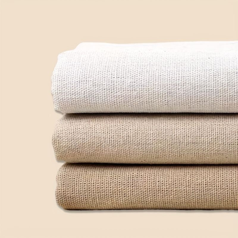 TEMU 3pcs Of Linen Fabric, 50*50cm - 3 Different Colors Of Textile, Soft To The Touch, Dense Material, Suitable For Sewing, Crafts, Potted Plants,