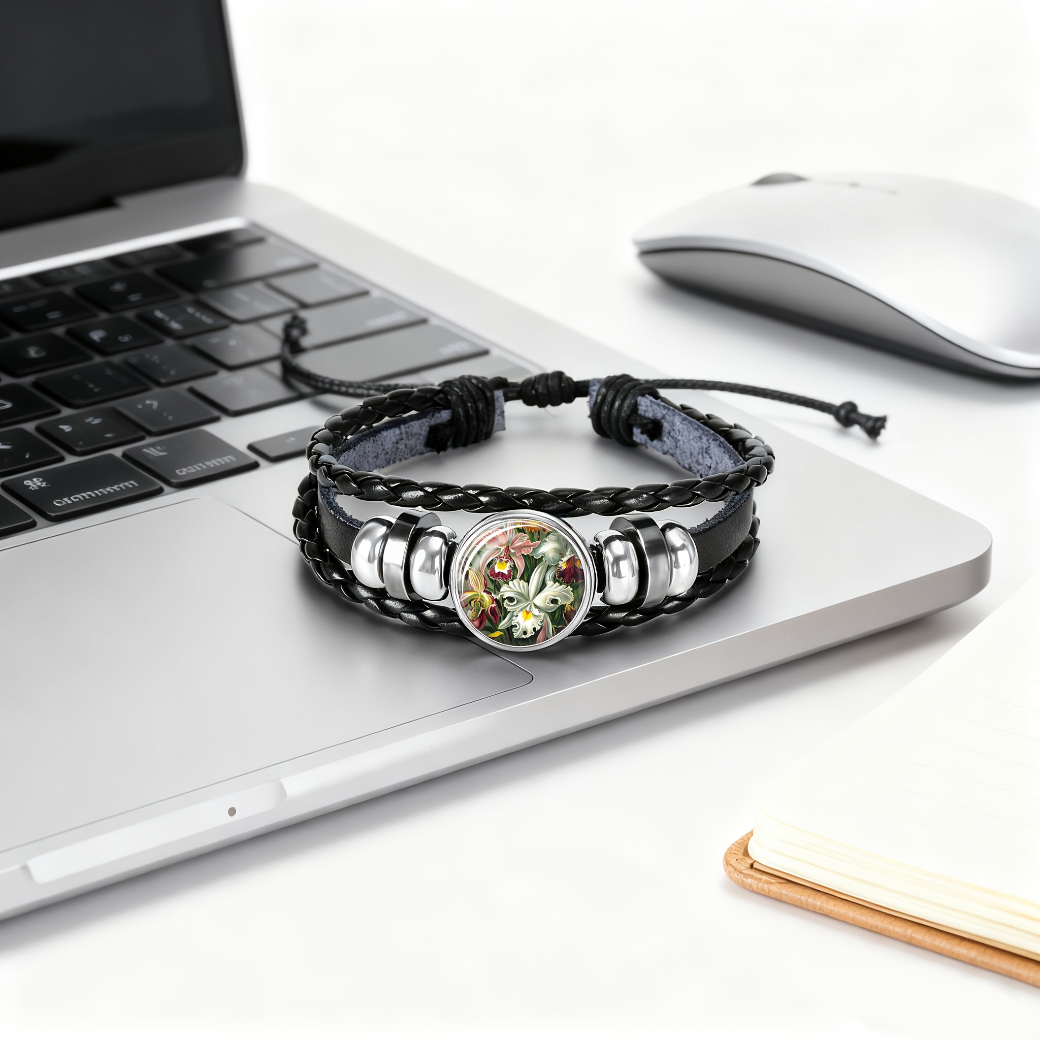 Exquisite Floral Pattern Round Design Bracelet