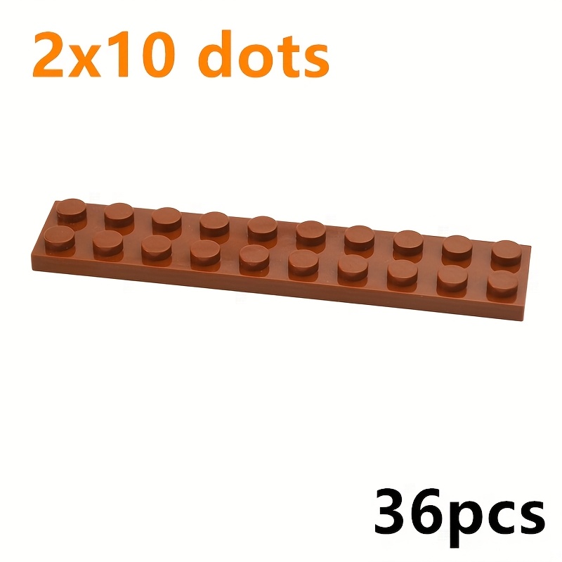 36pcs Thin Bricks Plate 2 x 10 Dots Building Blocks Toys for Kids