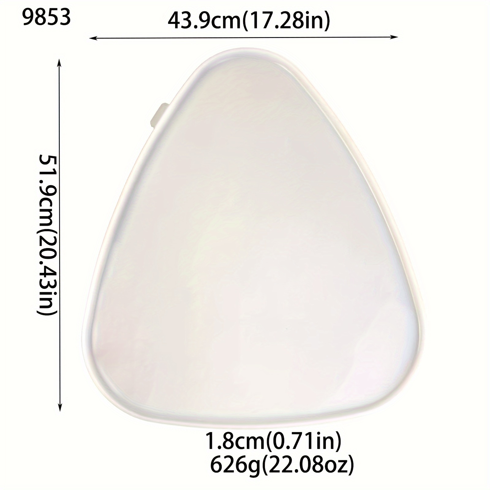 TEMU 1pc Triangular Silicone Mold For Large Desktop Coffee & Dining Table, Charcuterie Board - Modern Diy Resin Tray Craft Making, Epoxy Molds For