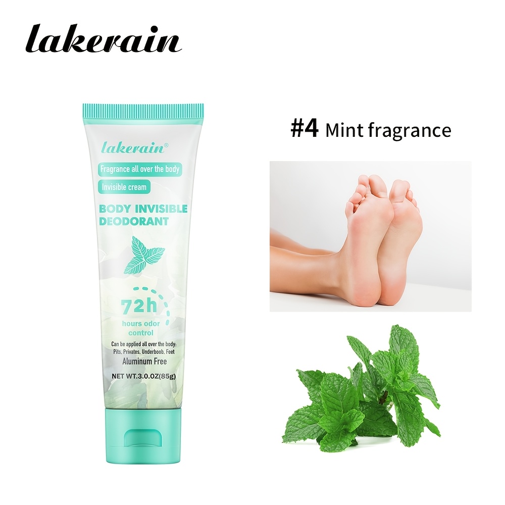 Lakerain Body Invisible Deodorant, Fragrance All Over The Body, All Over The Body, , Vanilla Floral, Green Cucumber, Mint Fragrance, Aluminum Free, 3.0 Oz