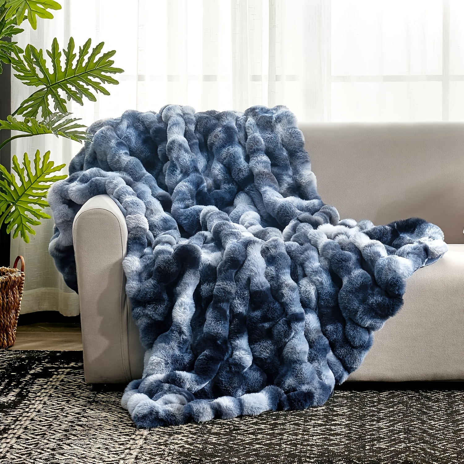 TEMU Couverture épaisse 860 GSM, lourd et chaud, couette chaude et épaisse, ultra chaude, ne peluche pas, résistante aux bouloches, lavable en