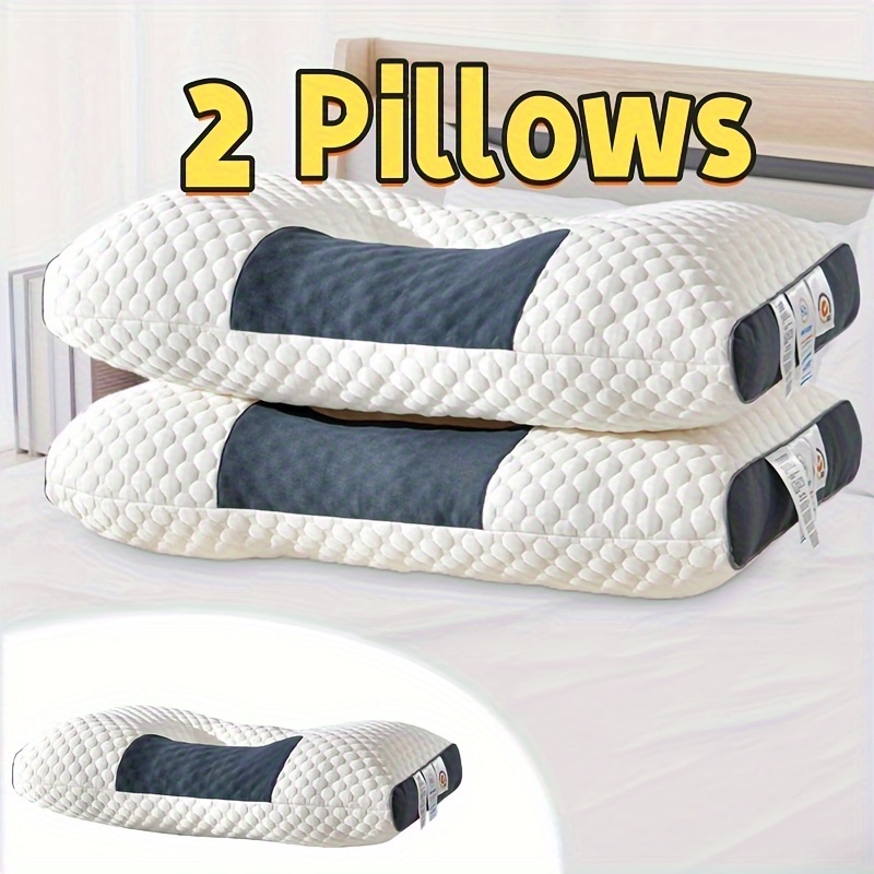 TEMU Best Christmas Gift For Home Use, 2-pack Pillow Core, Household Pillow Core, Cervical Vertebra Protection, Pillow Core, Christmas Decoration, Non-collapsed Side Sleep, Deep Sleep