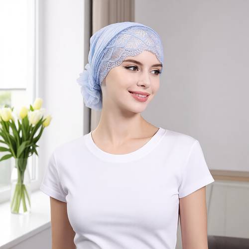 imagem do item hijab interno muçulmano com acabamento em , com um hijab externo para um estilo básico elegante