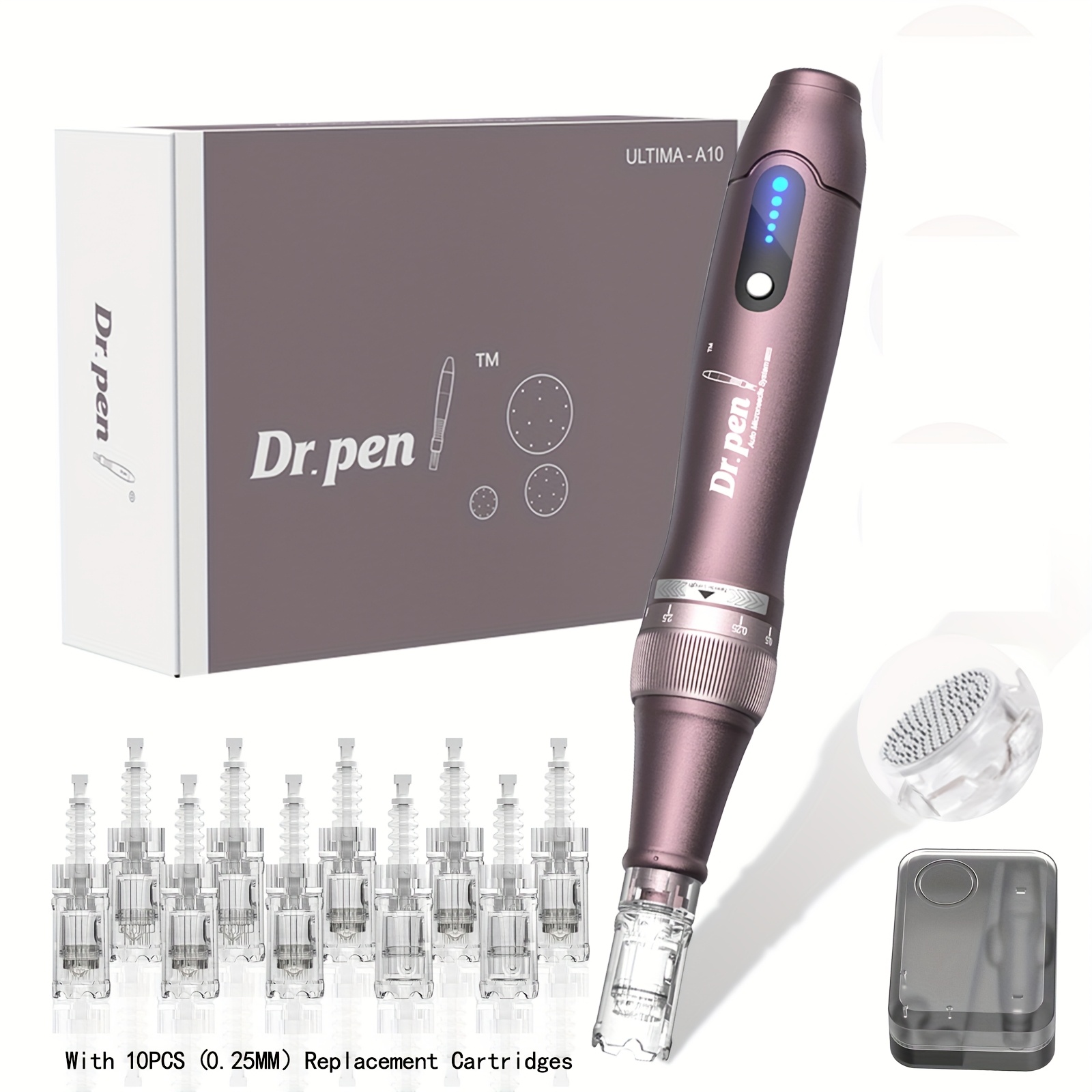 

A10 Pen - Professional Pen For Body - Skin Care Tool Kit With 10pcs 0.25mm Replacement Cartridges