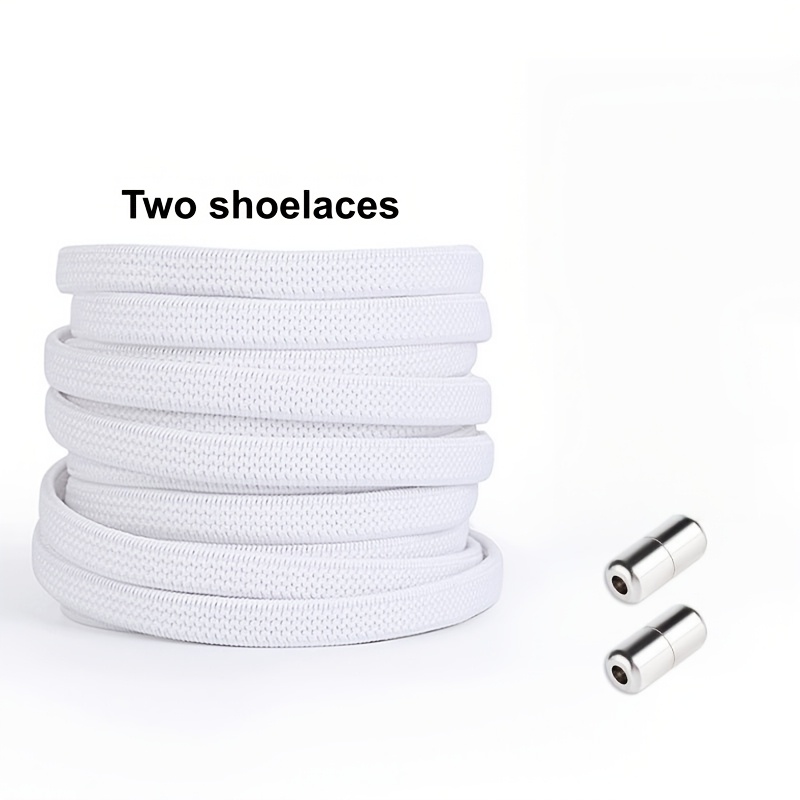 TEMU Lacci Senza Nodo Facili da Set da 4 Pezzi (2 Lacci + 2 Fibbie), Adatti per Sneakers, Scarpe Casual e Tutte le Scarpe che Richiedono Lacci.