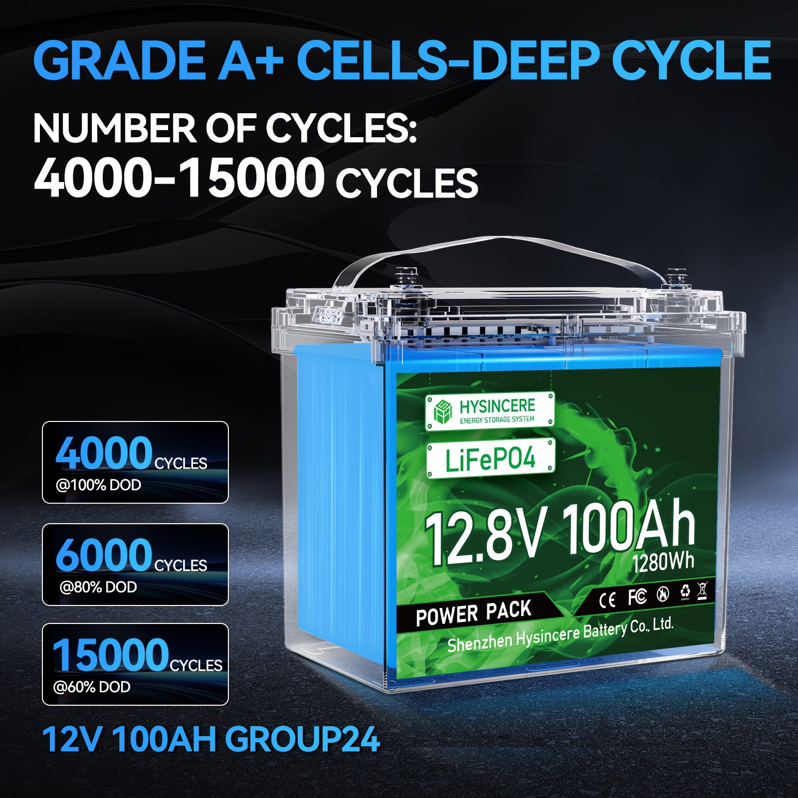 12 8v 100ah lifepo4 lithium battery   with 100a bms   for rvs   off grid   rechargeable   trolling motor   trailer 9
