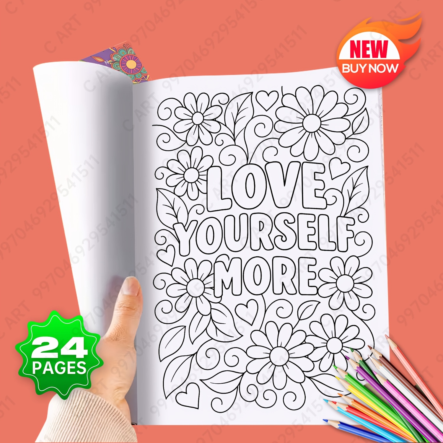 TEMU Mental Health, Motivational Quotes Coloring Book, Clear Lines, Aesthetic Patterns, Perfect Relaxing Gift For Parties, Birthdays, Easter,