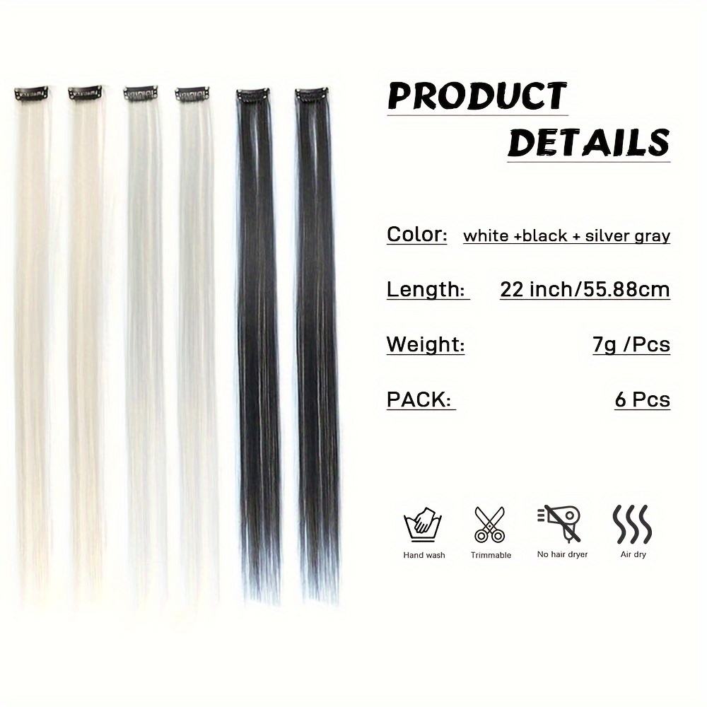 Extension Capelli Colorati, 100 Pezzi Colorful Hair Extensions