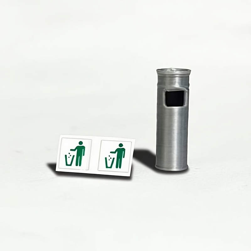 Miniature Plastic Trash Bin For Micro Scenes, Perfect For Sand Table Displays And Decorations, Ideal For Landscapes And Macro Photography