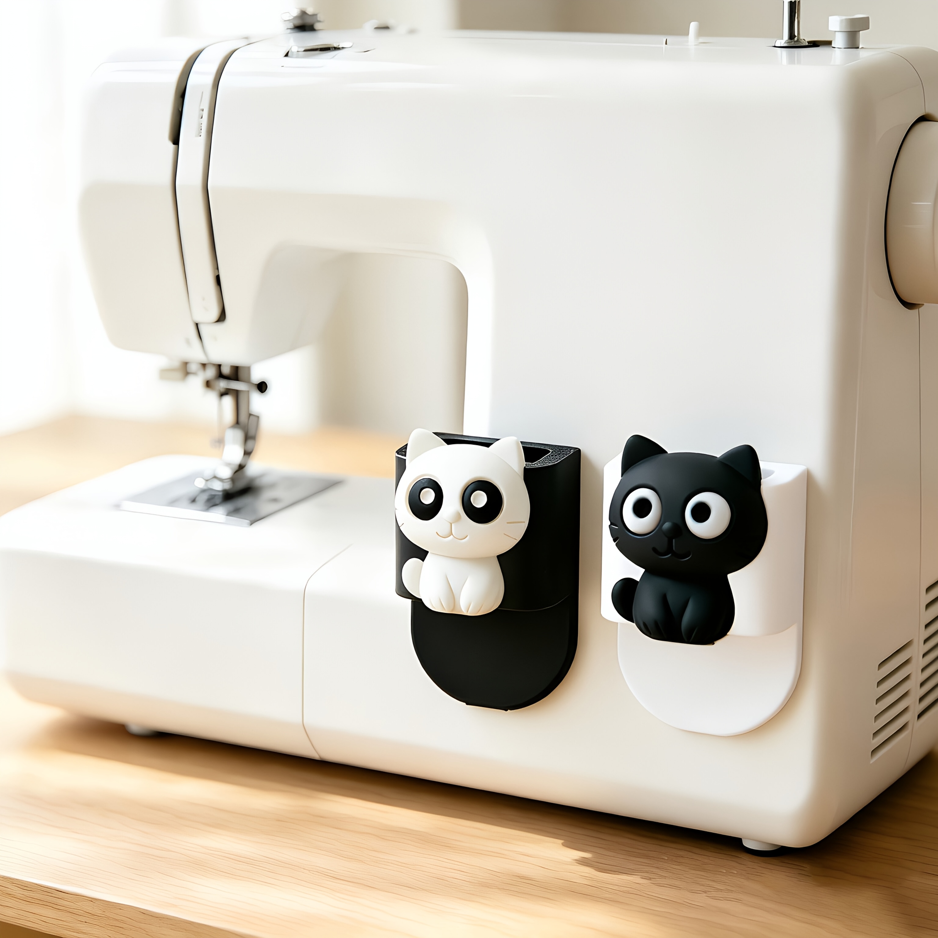 TEMU 2 cajas de almacenamiento con forma de gato y - Organizador de escritorio de plástico adecuado para escritorio y oficina, organizador