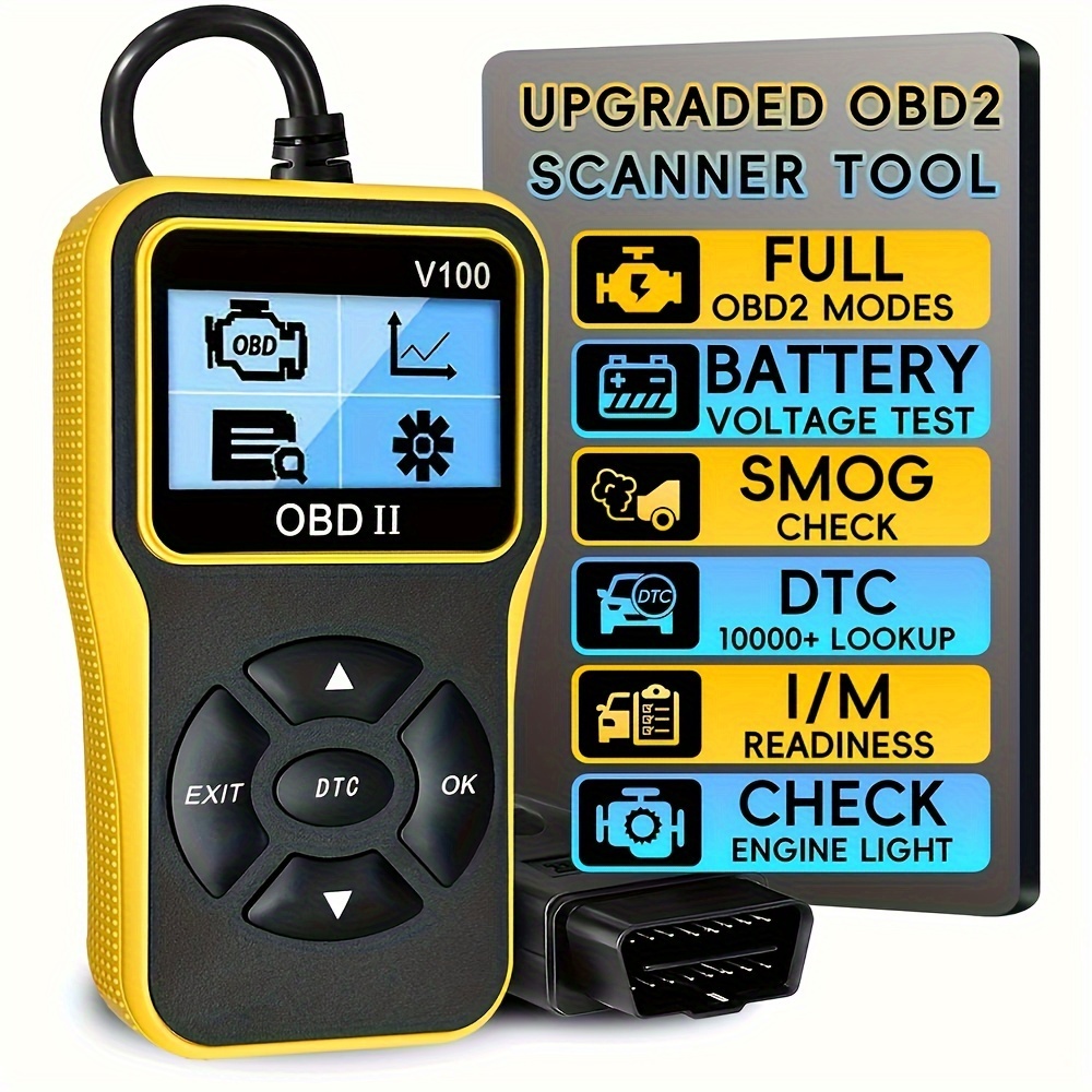 

Obd2 Car Code Reader - Engine Fault Diagnostic Scanner, Usb Powered, Compatible With All Cars Since 1996
