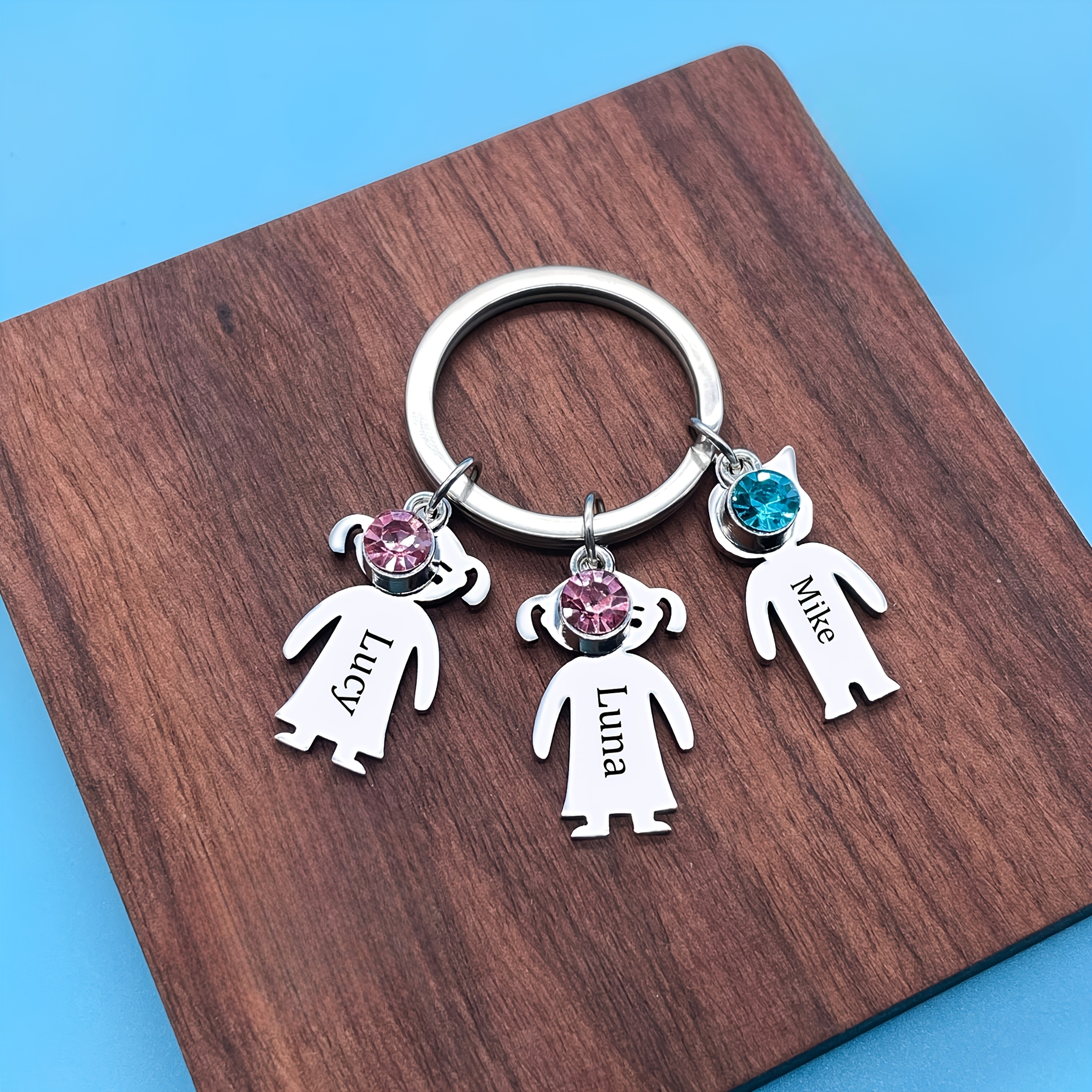 TEMU 1pc Stainless Steel Men's And Women's Customizable Keychain, Engraved Name Secure Travel Keychain, Holiday Gift, Love, Family Keychain, Birthday