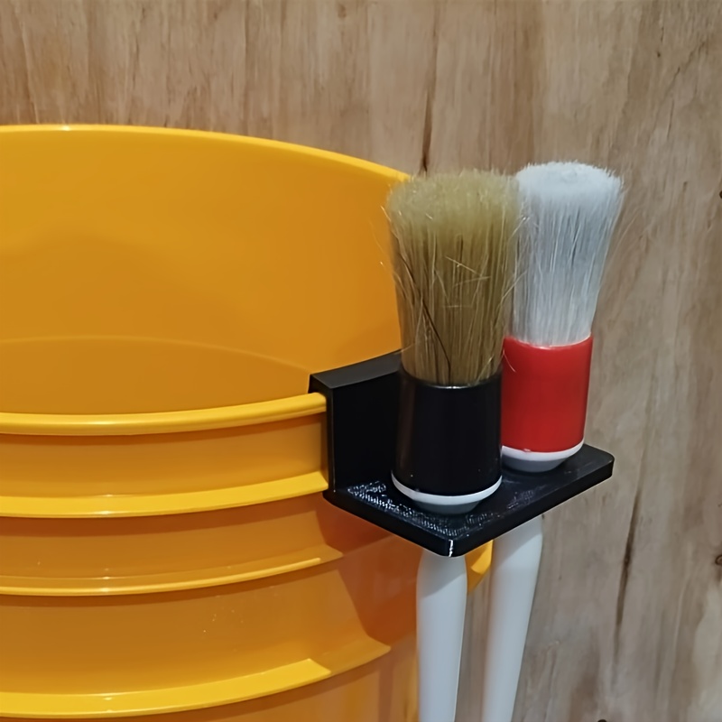TEMU 1 Porte-Brosse pour Seau de Lavage de Voiture - Compatible avec la Plupart des Seaux de Lavage Standard, S'attache Facilement au Seau pour un