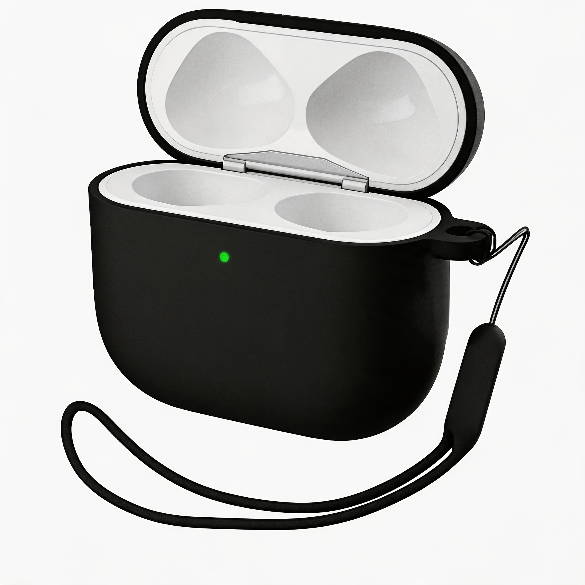 TEMU Convient pour les étuis d'écouteurs Airpods 4/5 (2024-2026), coque de protection en silicone pour écouteurs, avec cordon pour un transport ,