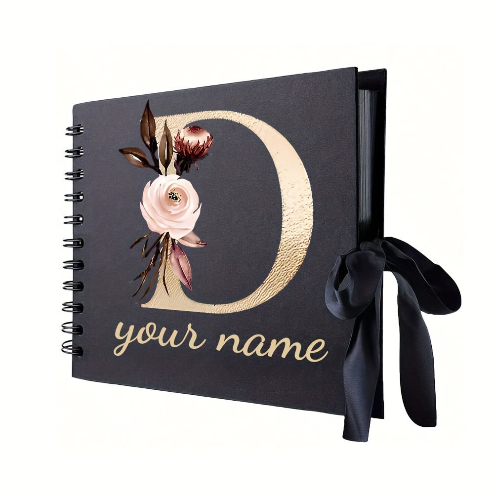 TEMU 1pc 60-page () Album, Craft Paper For Wedding Guest Book, Anniversary Memoirs, Family Diy Scrapbooking - For Diy Crafts, Christmas Gifts (black,