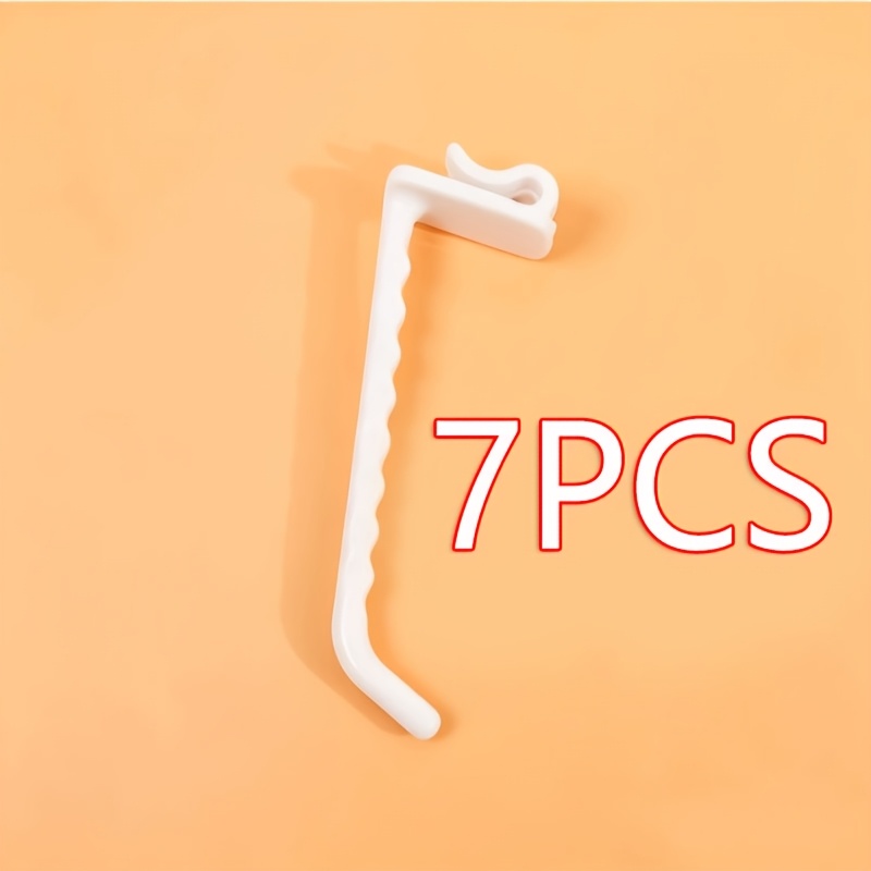 TEMU Lot de 5/7 crochets en plastique - Finition thermolaquée pour panneaux de treillis métallique, idéaux pour supermarchés, magasins de détail,