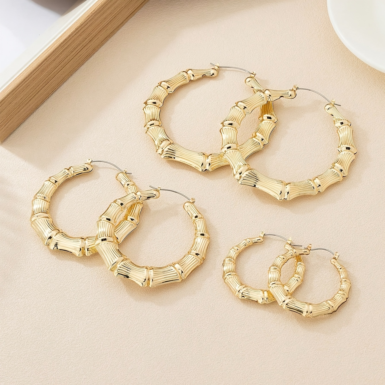 6pcs Bamboo Joint Earring Set for Women