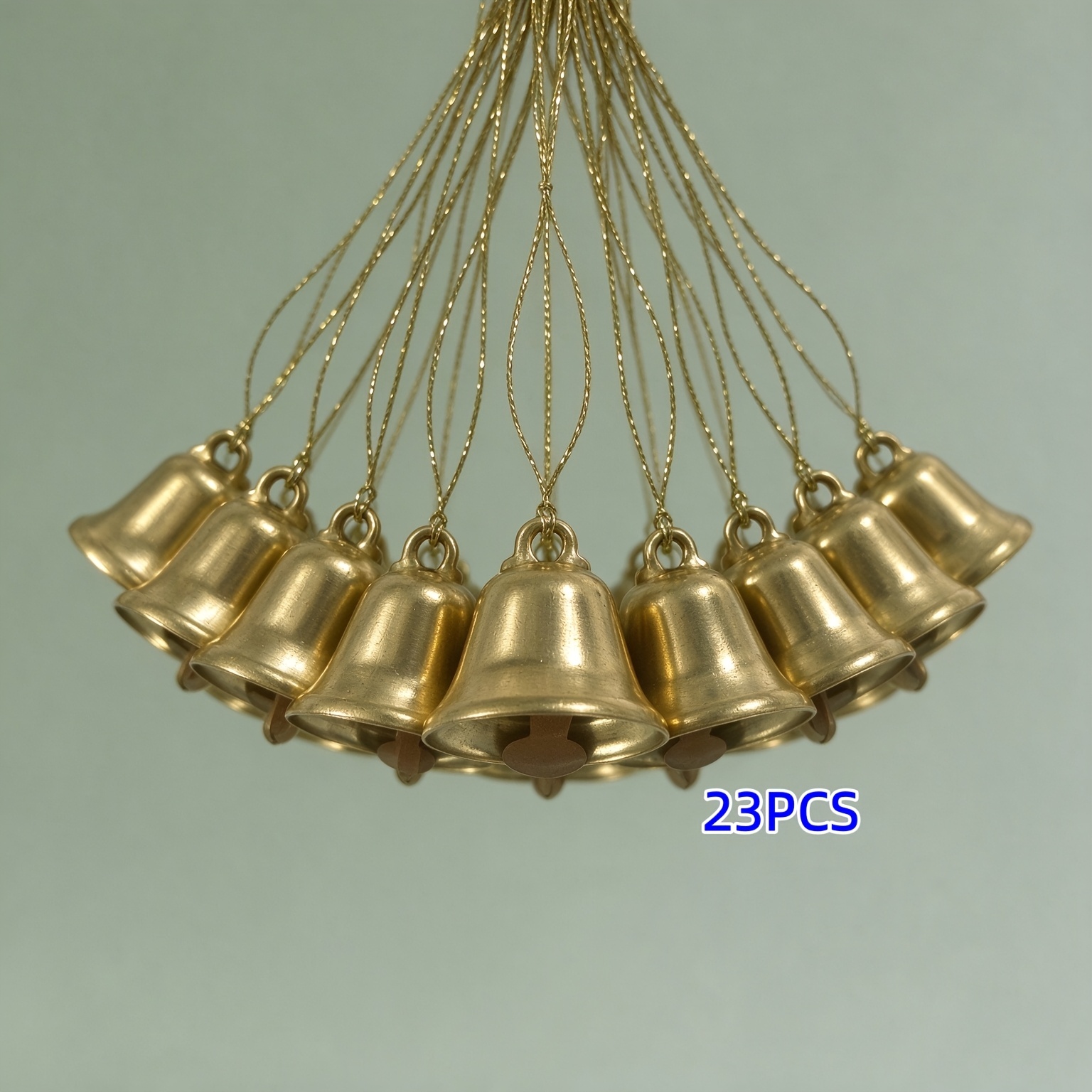 TEMU 23pcs Festive Decorative Bell Ornaments, Christmas Decorations Multi-functional Hanging Decor With Red And Golden Accents, Durable Metal
