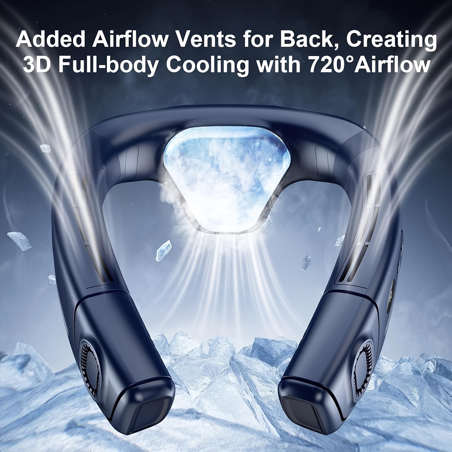 Wearable Neck Fans That Provide a Cool Breeze, Featuring Bladeless Design, Rechargeable Battery, And Multiple Speed And Wind Mode Options