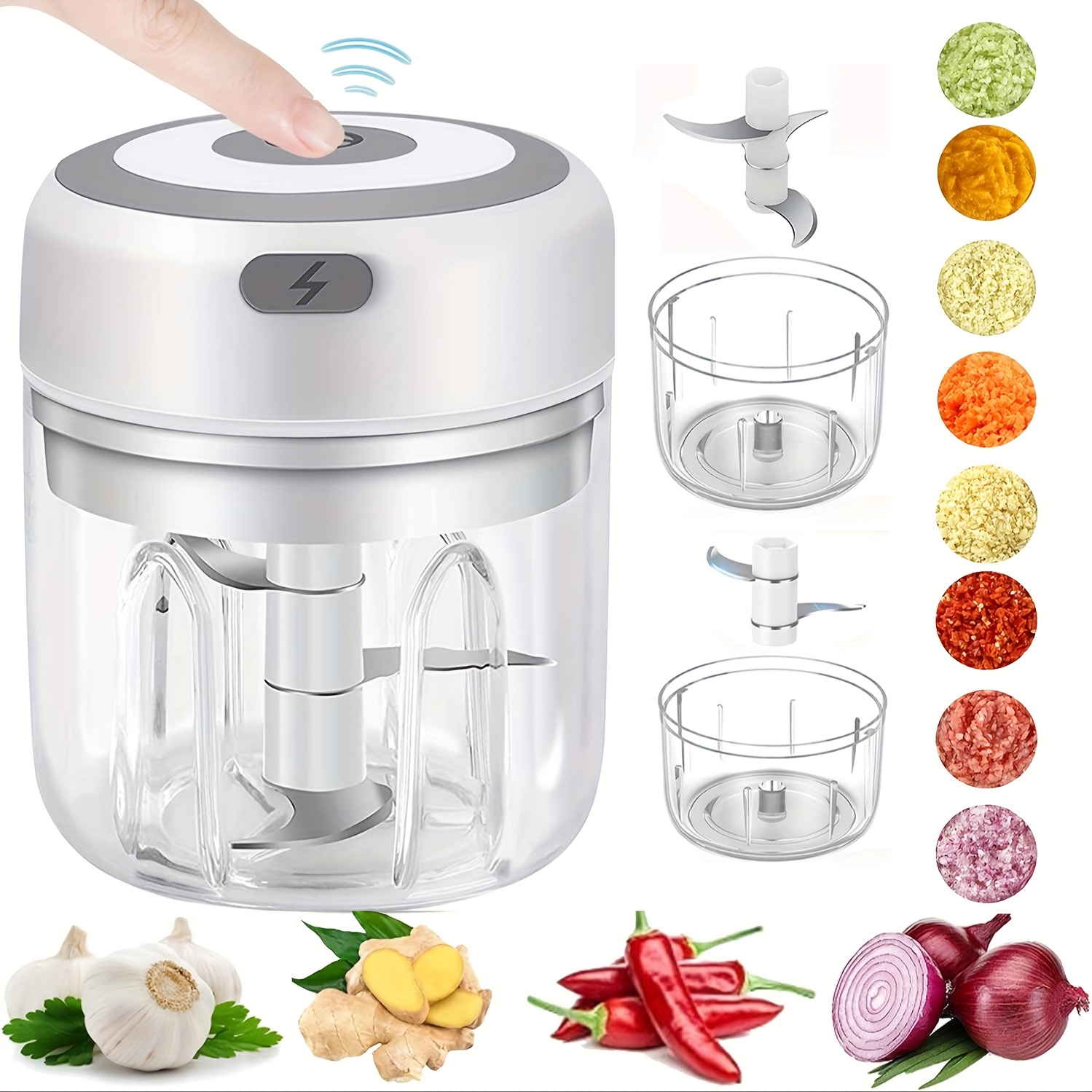 mini food processor300ml meat grinder small food processor mini with 3 stainless blades electric food chopper suitable for meat vegetables fruits00 Product details 0