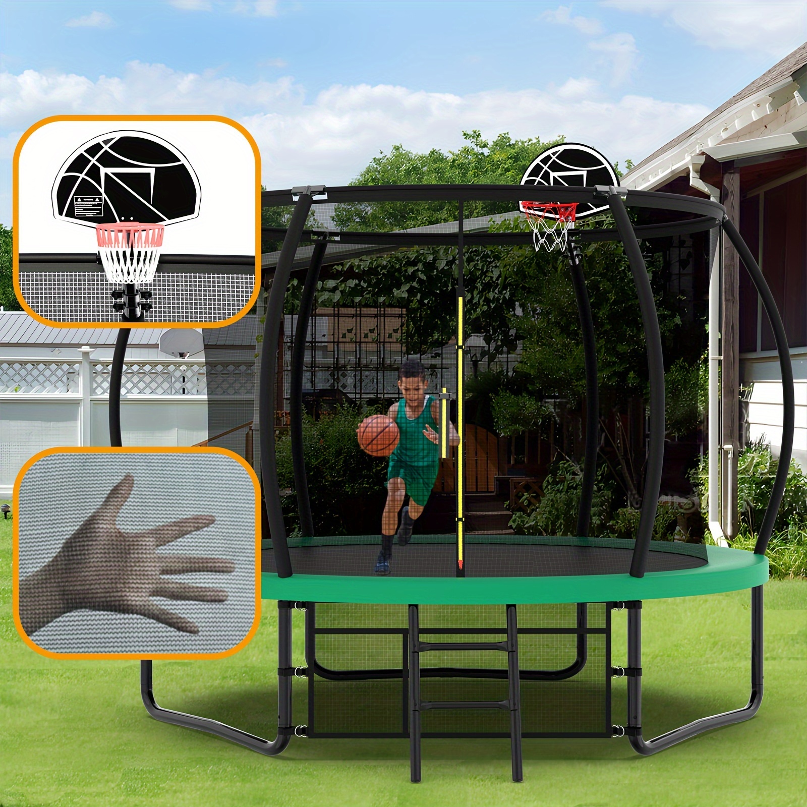 14 16ft adult leisure pumpkin trampoline net mini trampoline Temu