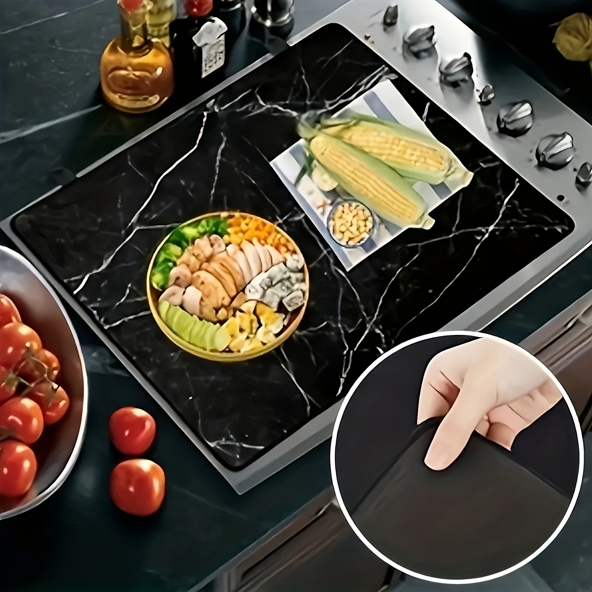 1pc stove top covers 28 5x20 5 72 5x52cm extra large stove top cover for electric stove anti slip mat for glass stove top protector flat top oven cover mat multipurpose cooktop cover prevents scratching washer dryer ironing mat details 1